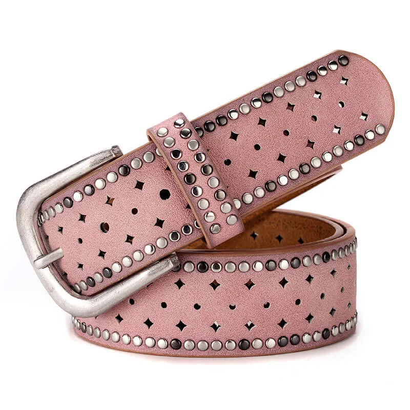 Stylish Women Rivet Belt Hollow Out Wristband-WB7039