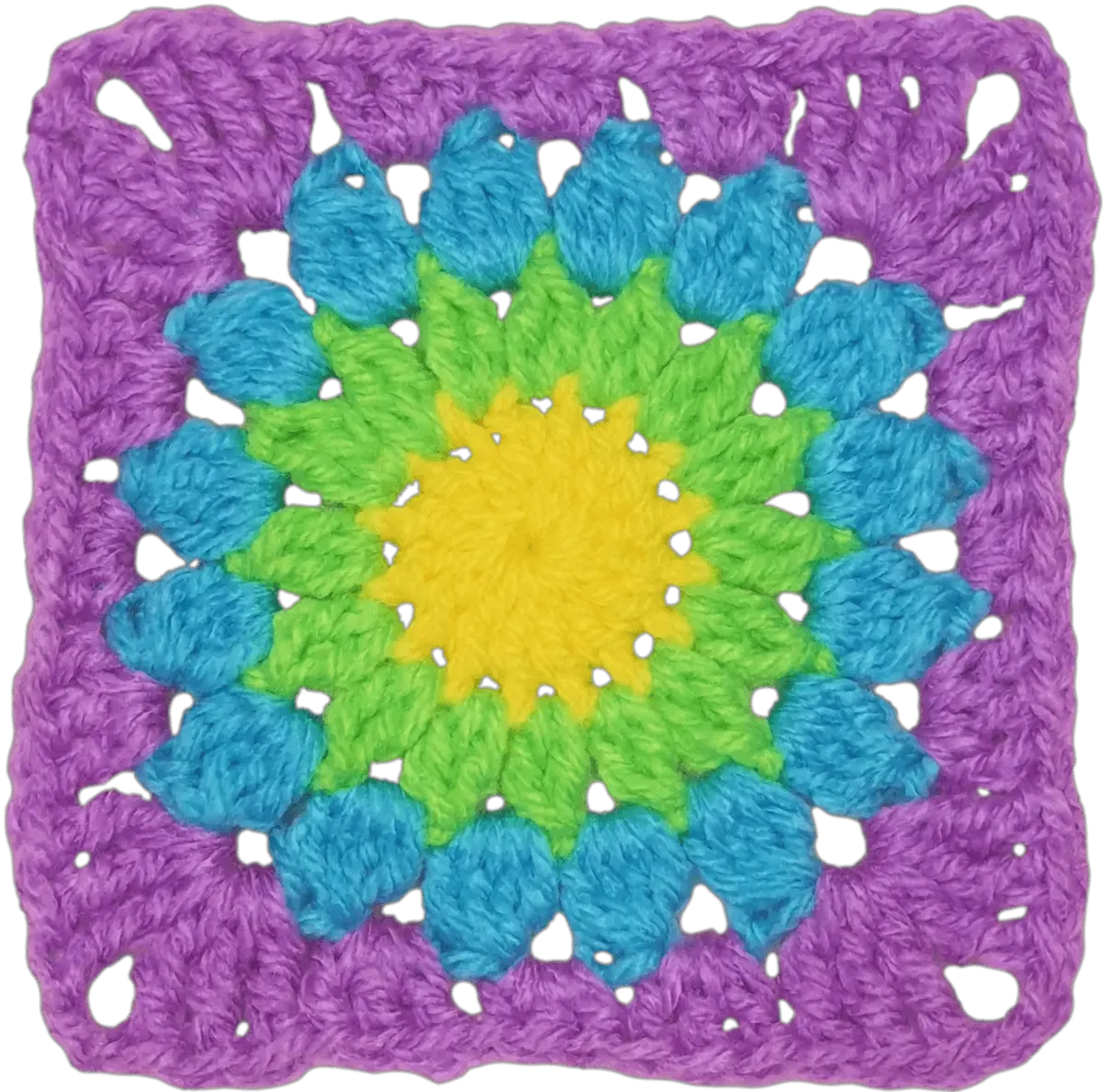 Sunburst Crochet Granny Square – Vibrant and Easy Pattern