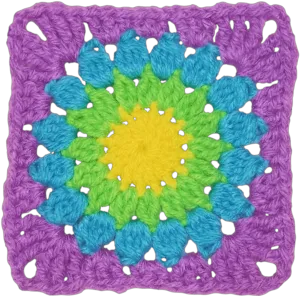 Sunburst Crochet Granny Square – Vibrant and Easy Pattern