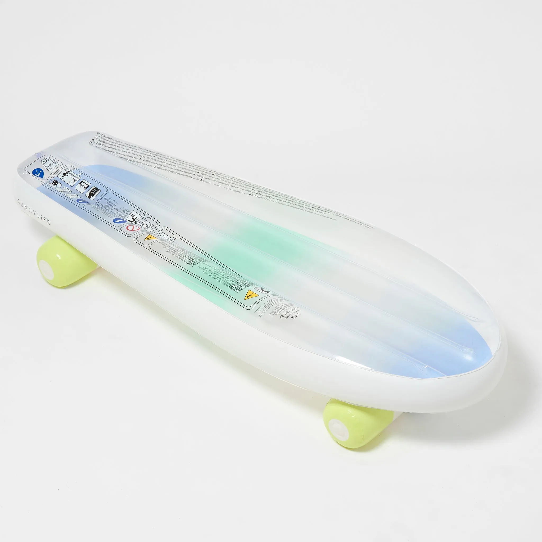 SUNNYLiFE Kids Skateboard Float The Sea Kids Blue-Lime