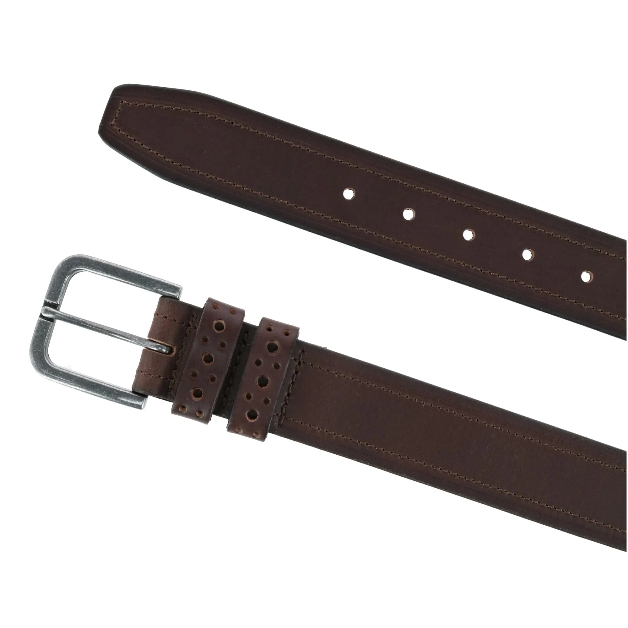 Tallia Men's Perforated Keeper Belt