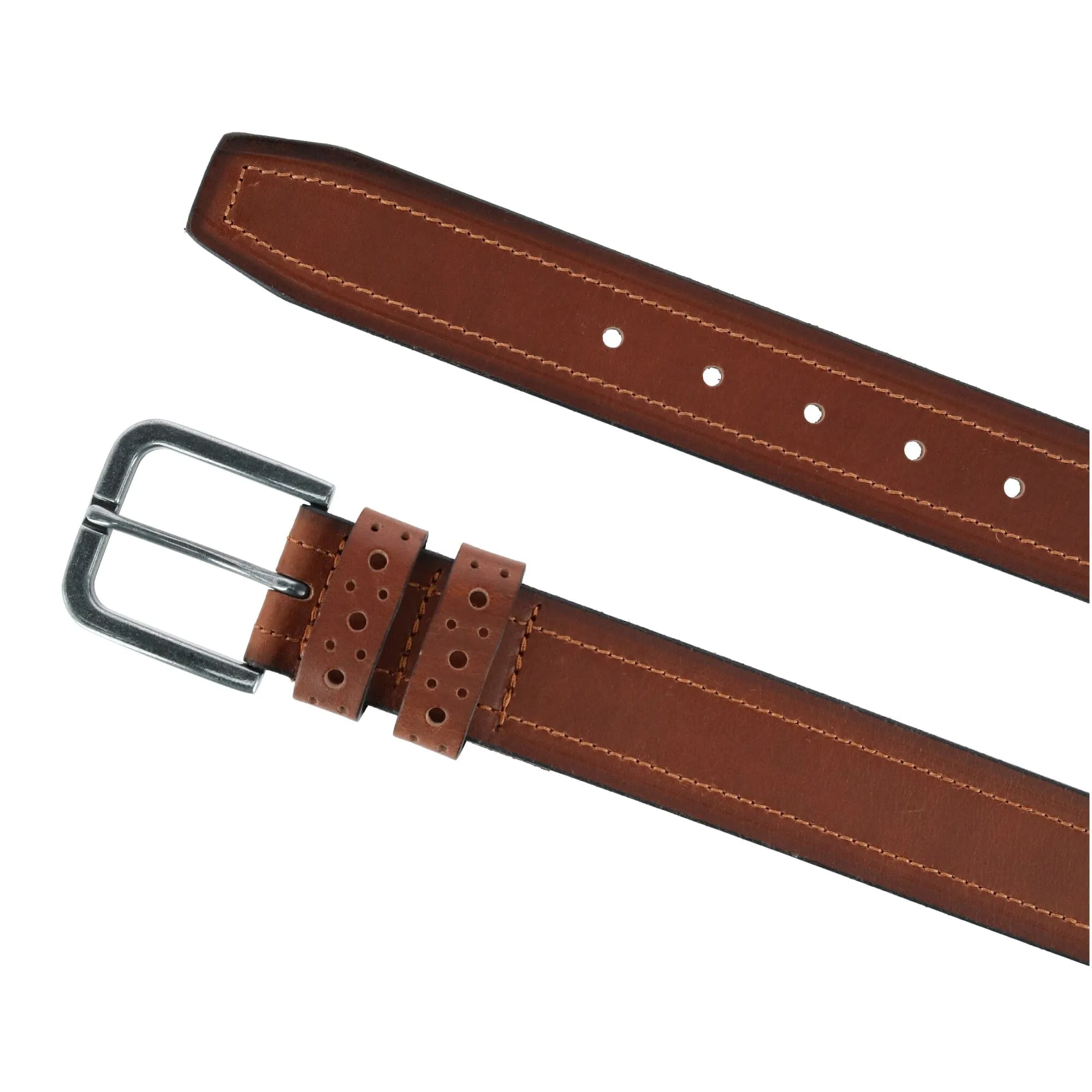 Tallia Men's Perforated Keeper Belt