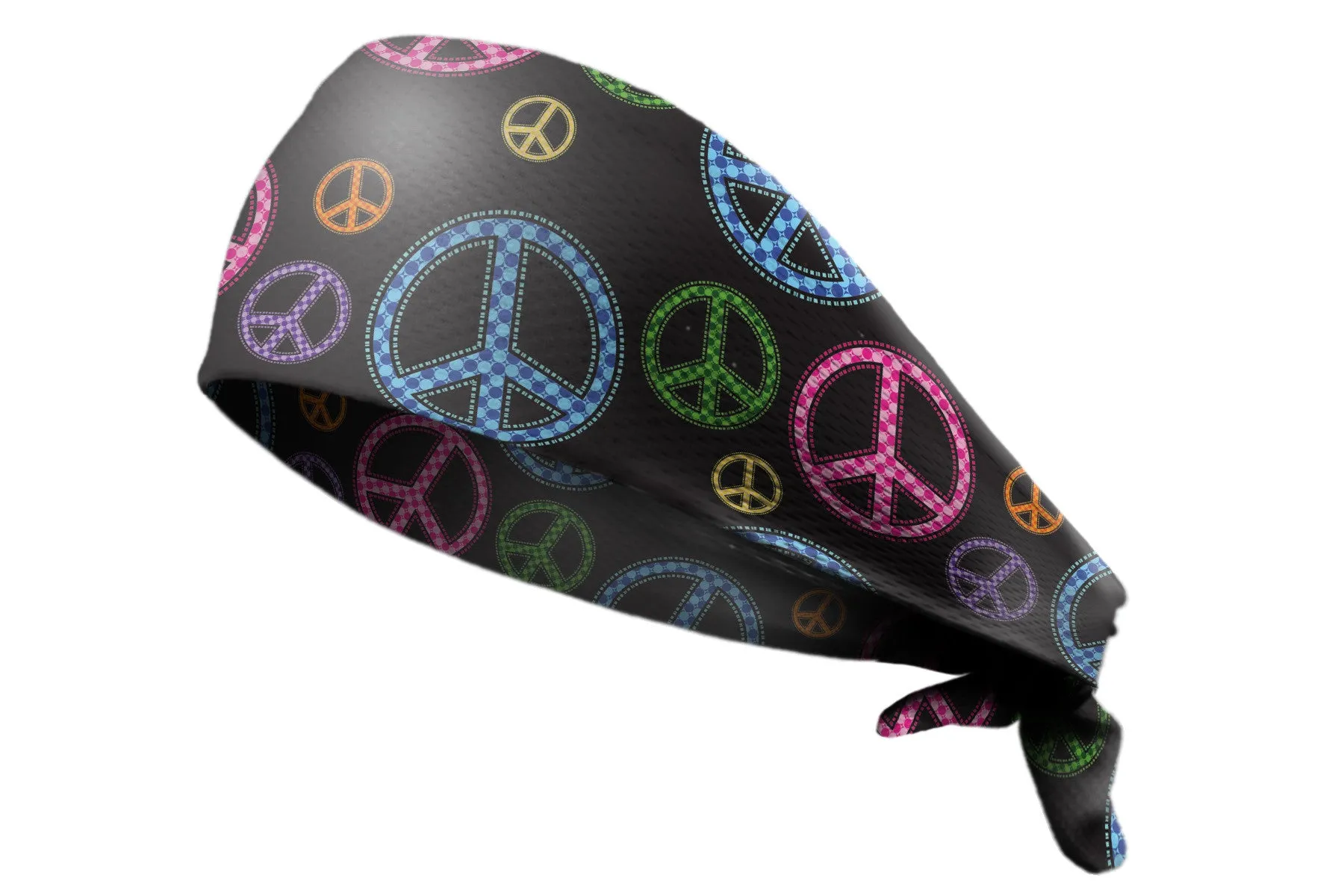 Tie Back Peace Signs Neon (SKU 7557)