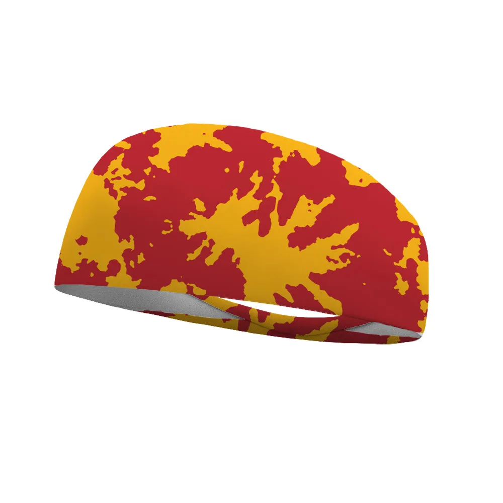 Tie Dye Team Colors Collection Performance Wicking Headband (multiple colors to choose from)