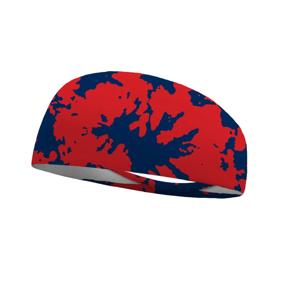 Tie Dye Team Colors Collection Performance Wicking Headband (multiple colors to choose from)