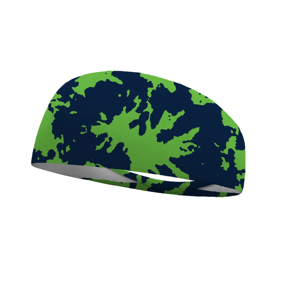 Tie Dye Team Colors Collection Performance Wicking Headband (multiple colors to choose from)