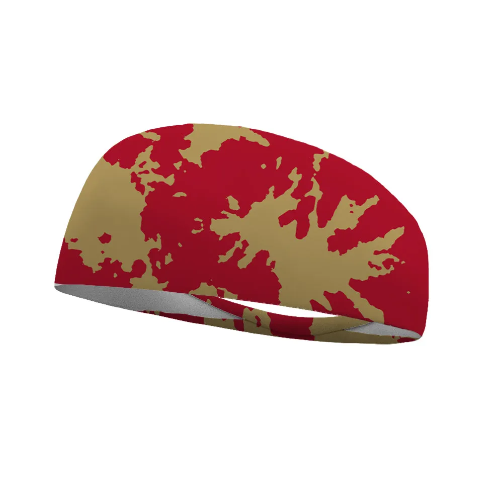 Tie Dye Team Colors Collection Performance Wicking Headband (multiple colors to choose from)