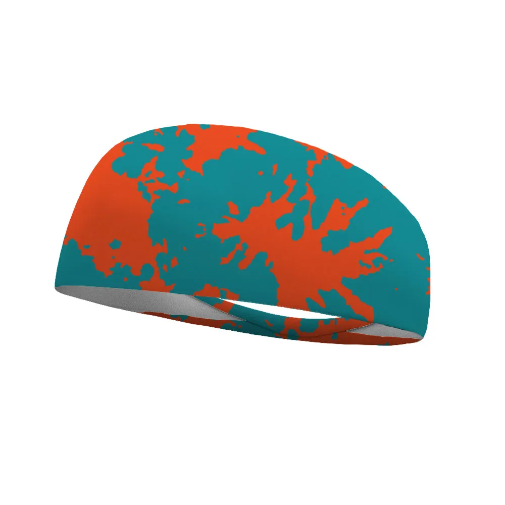 Tie Dye Team Colors Collection Performance Wicking Headband (multiple colors to choose from)