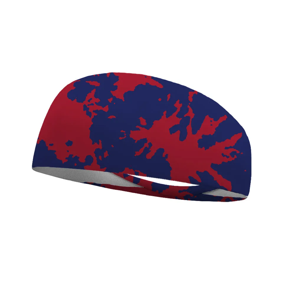 Tie Dye Team Colors Collection Performance Wicking Headband (multiple colors to choose from)