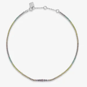 Ware rainbow tennis anklet