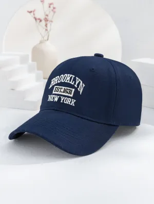 Y2K Brooklyn New York Embroidered Unisex Sun Protection Breathable Fashion Baseball Cap, Suitable For Daily And Outdoor Activities