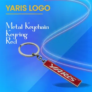 Yaris Logo Metal Keychain Keyring - Red