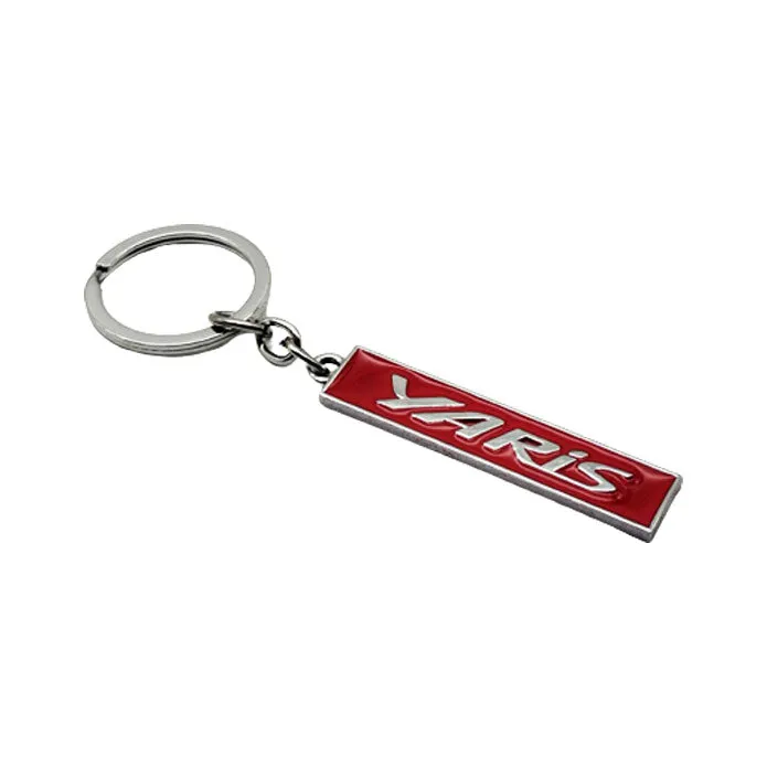 Yaris Logo Metal Keychain Keyring - Red