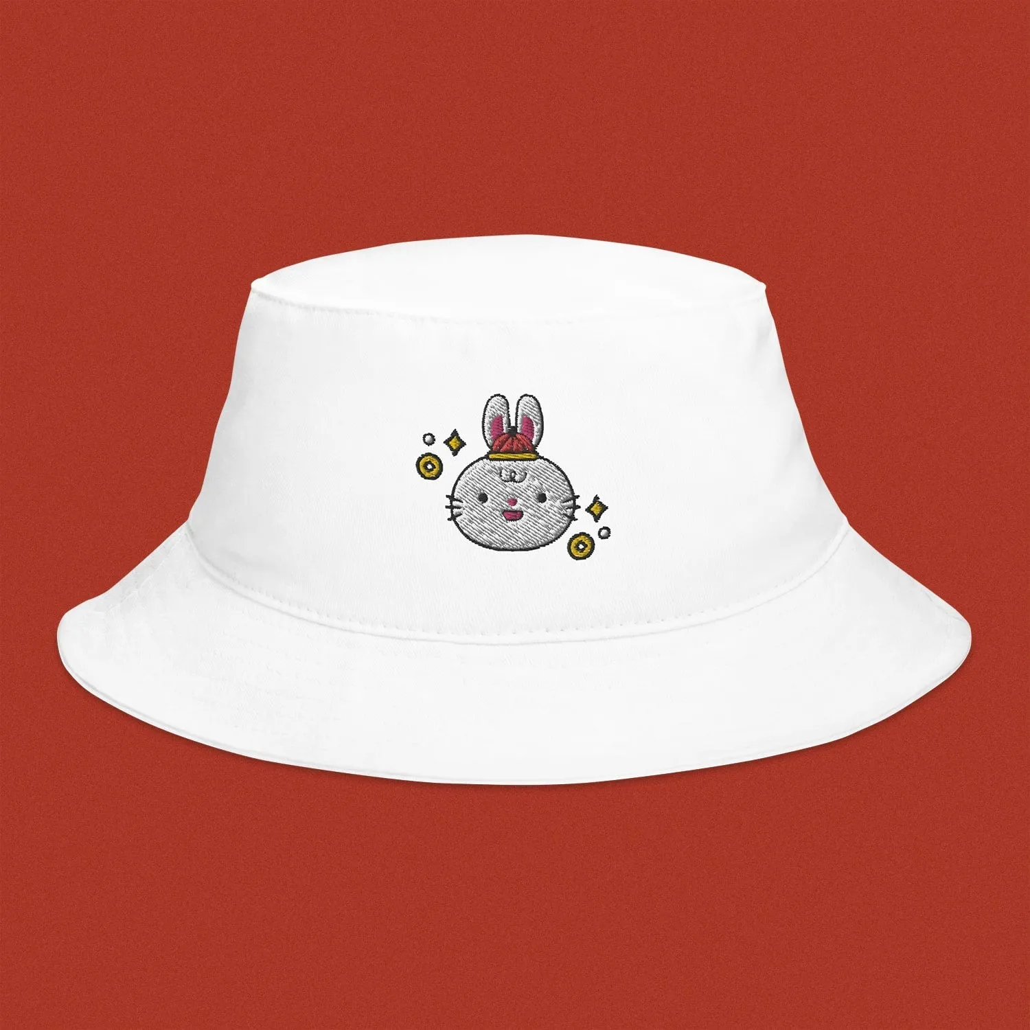 Year of the Rabbit Embroidered Bucket Hat