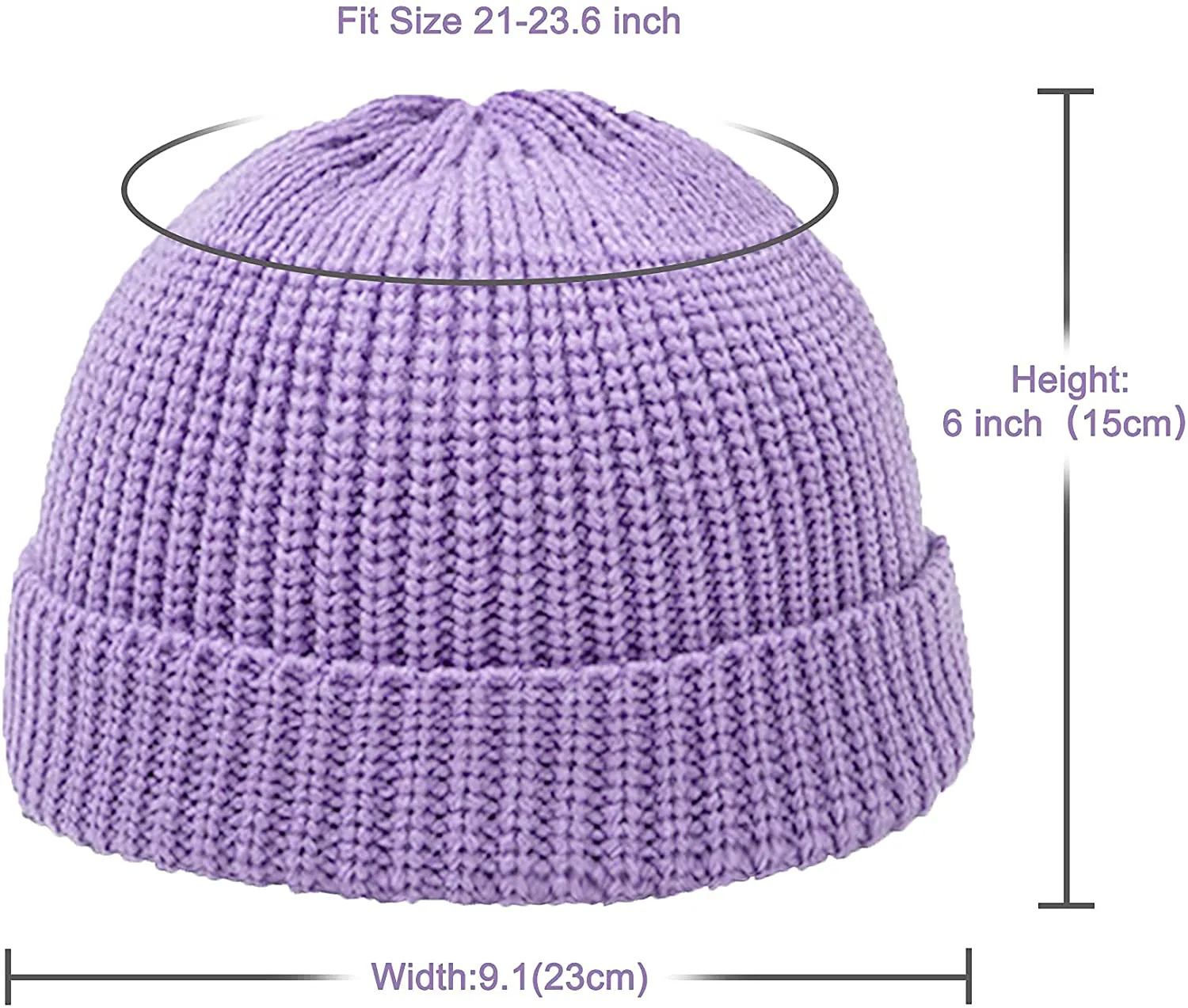 Zando Beanie for Men Women Cuffed Cap Soft Slouchy Beanie Winter Knit Hats Fisherman Beanie Skull Cap Unisex Daliy Beanie